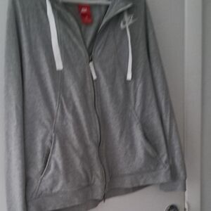 Nike Women's Gray Zip-Up Hoodie